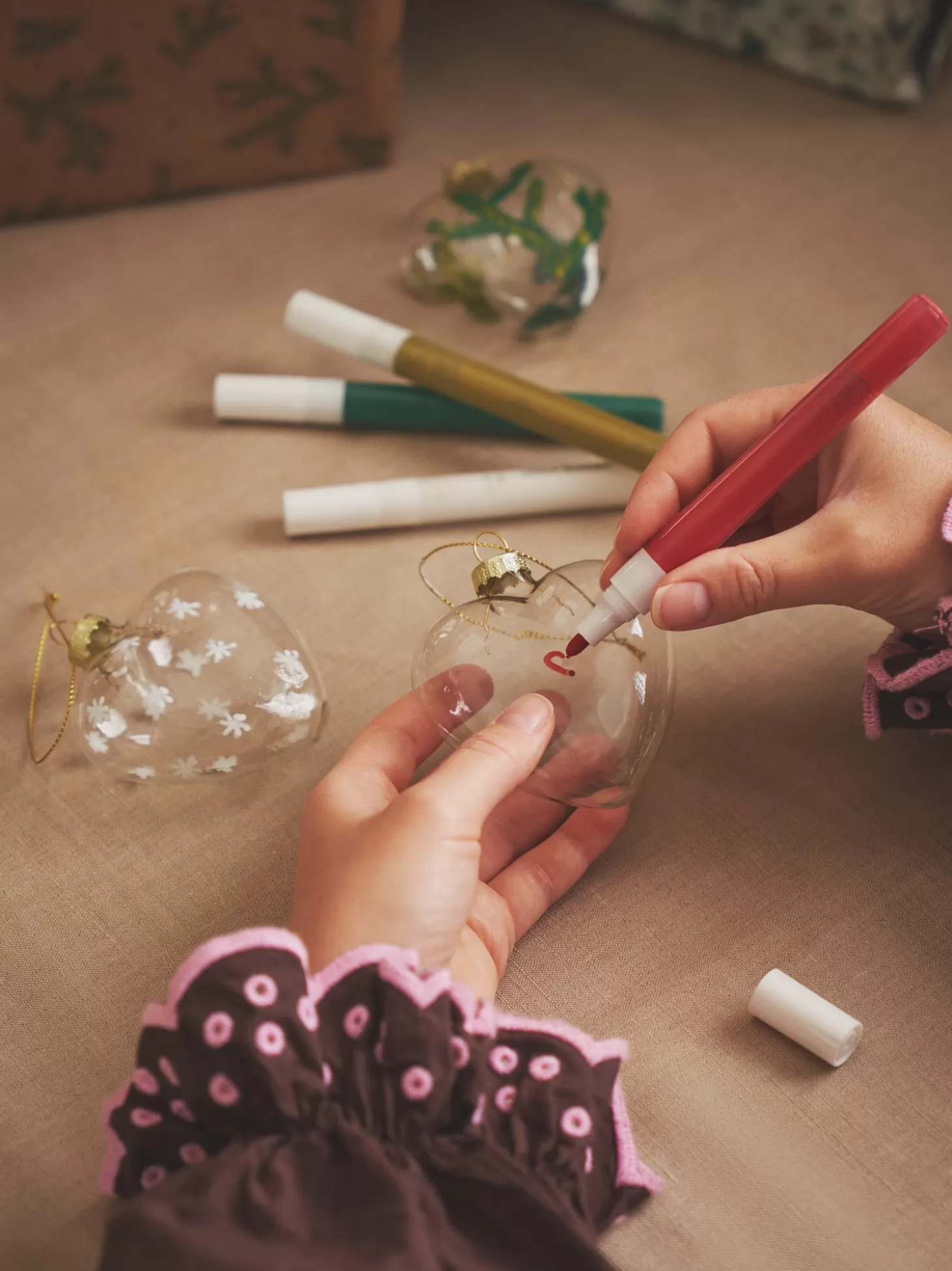 Søstrene Grene DIY-hjertedekoration Af Glas