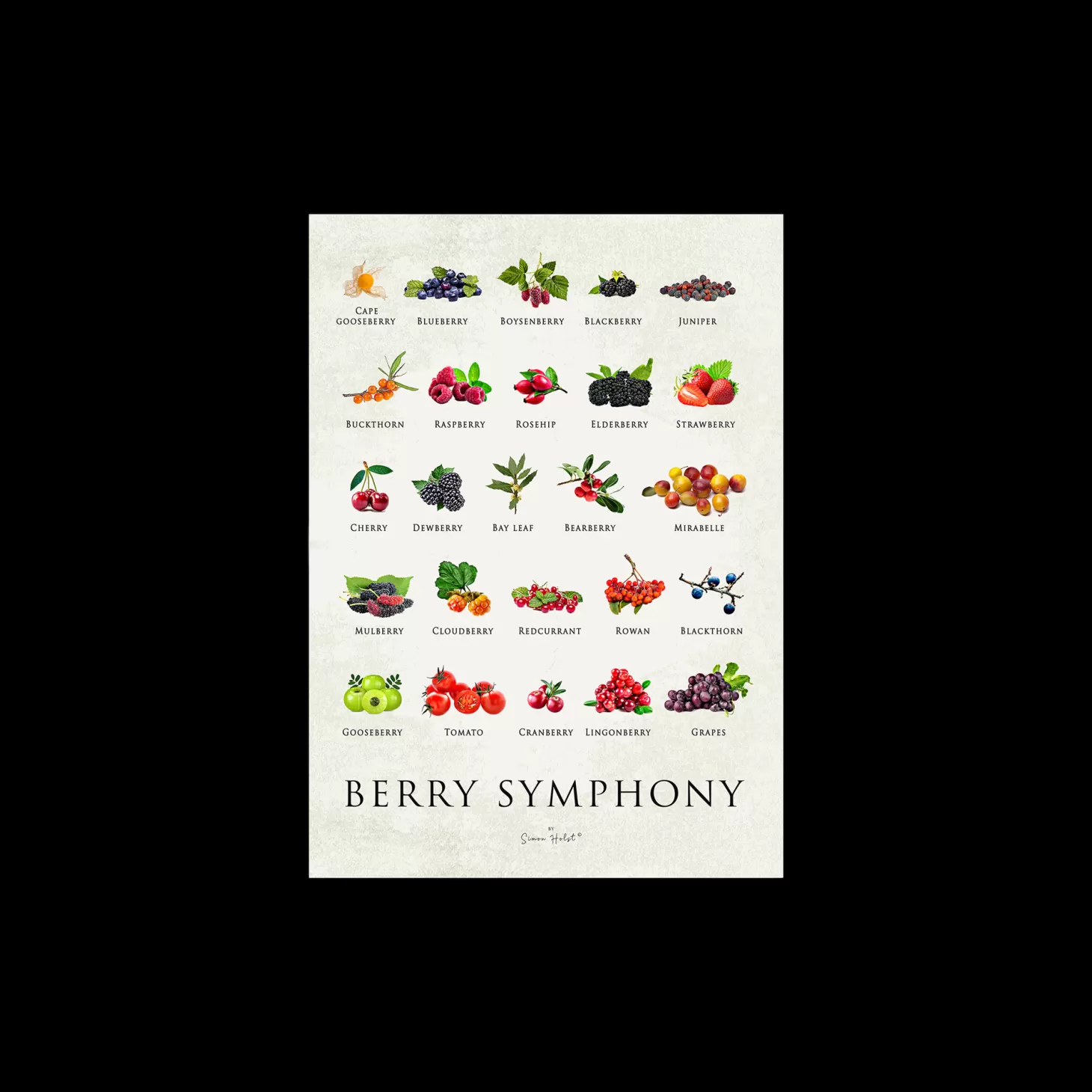 Søstrene Grene Plakat Berry Symphony 50 X 70