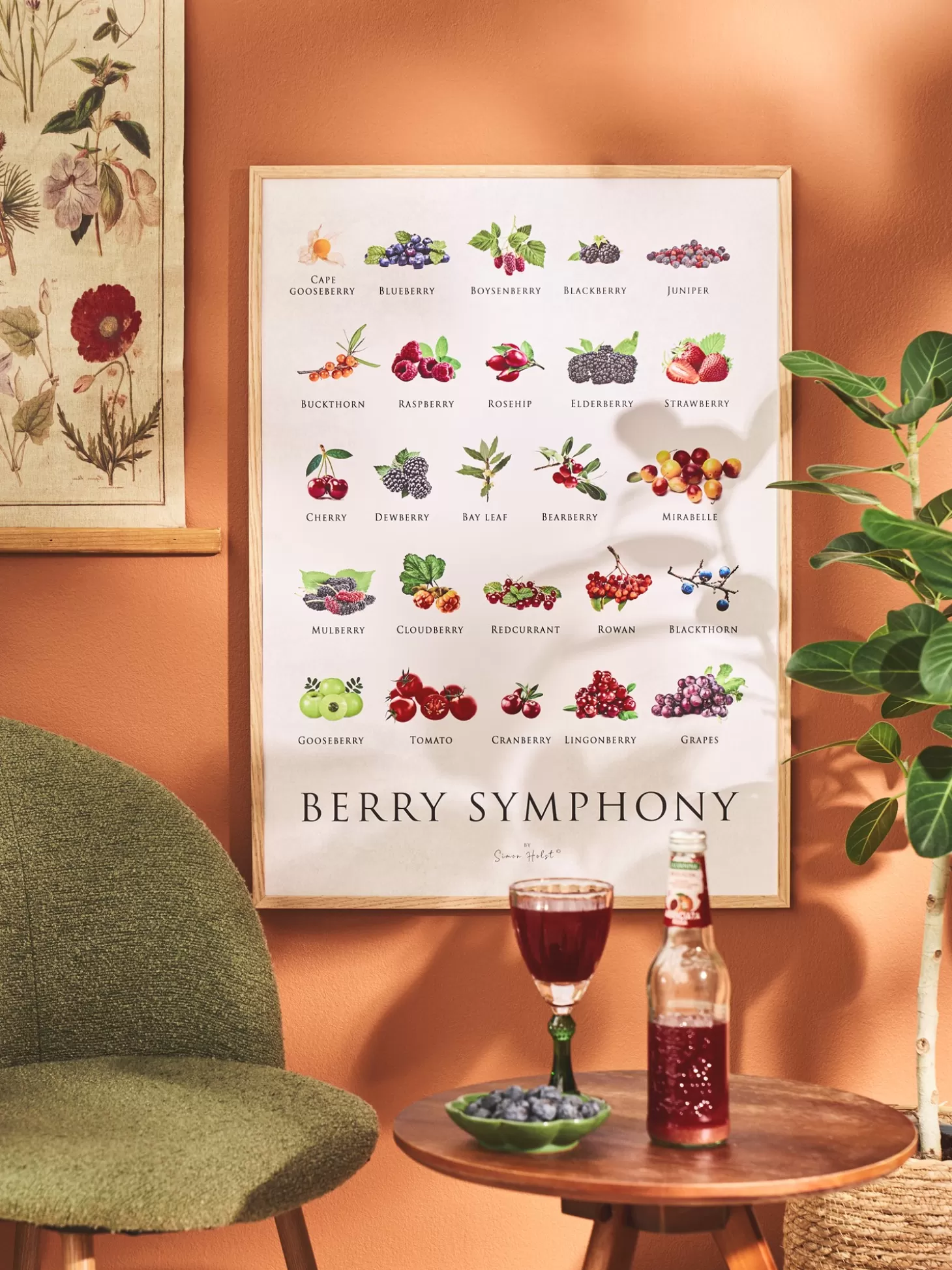 Søstrene Grene Plakat Berry Symphony 50 X 70