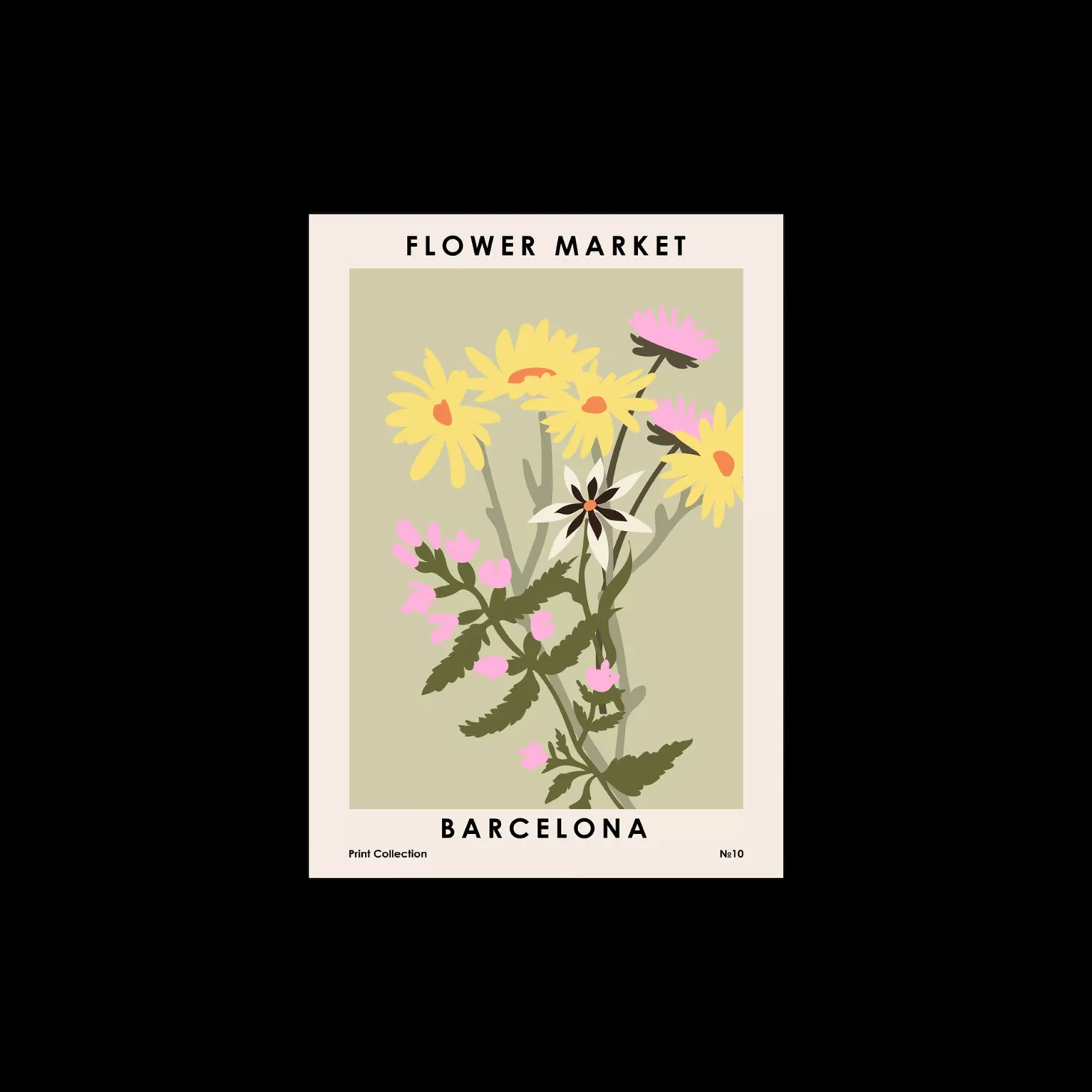 Søstrene Grene Plakat Flower Market Barcelona 50 X 70