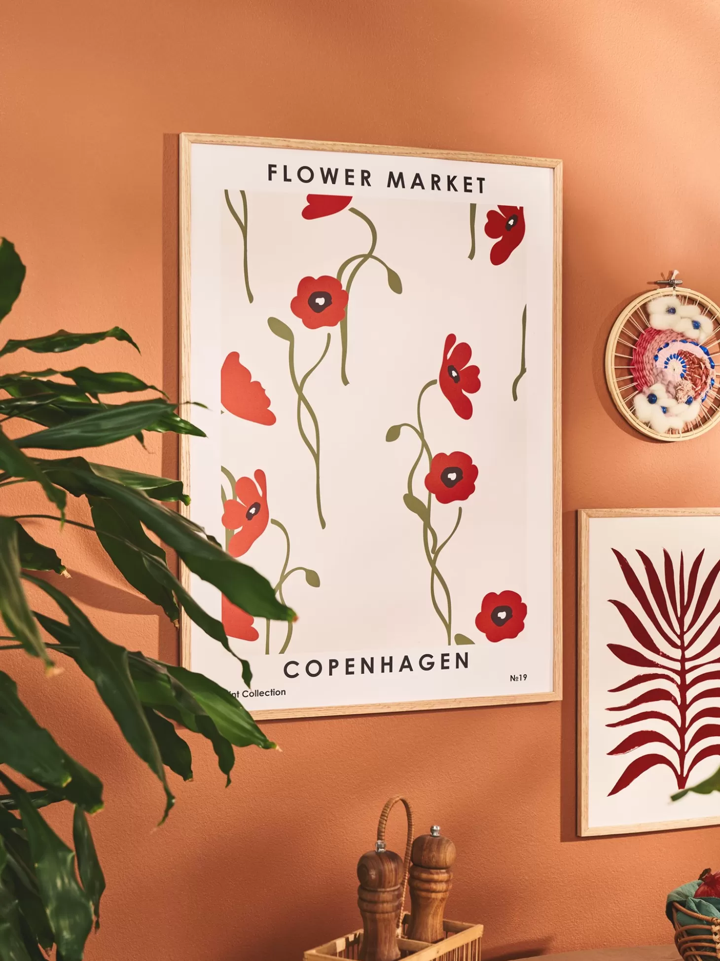 Søstrene Grene Plakat Flower Market Copenhagen 50 X 70