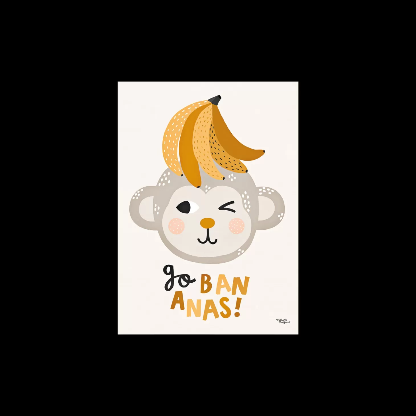 Børn Søstrene Grene Plakat Go Bananas A3