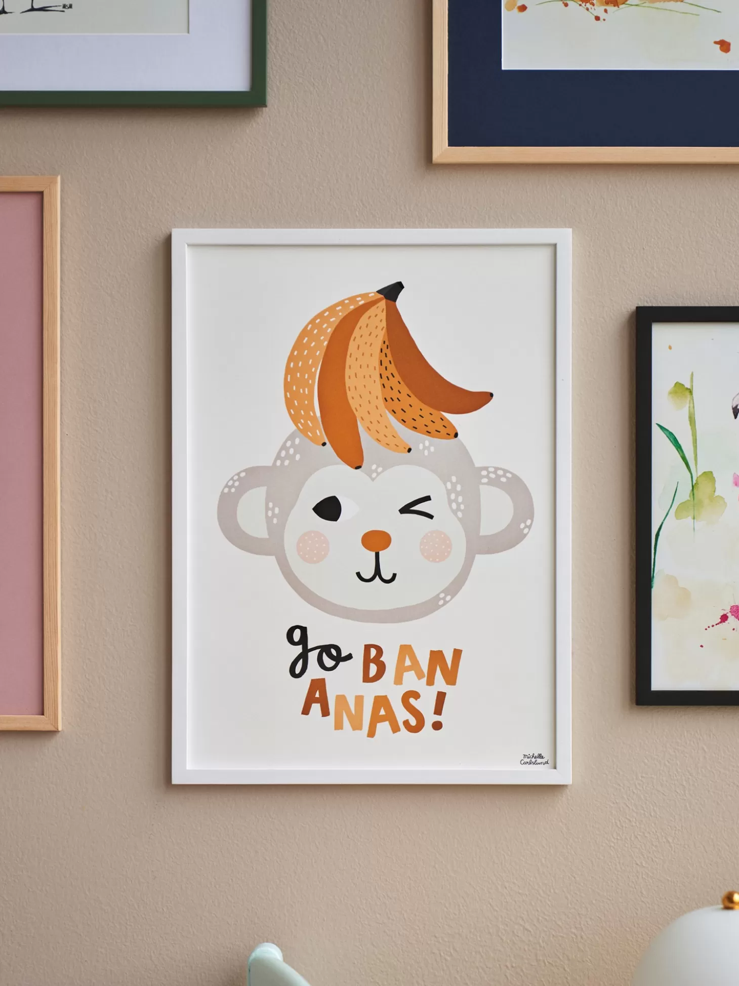 Børn Søstrene Grene Plakat Go Bananas A3