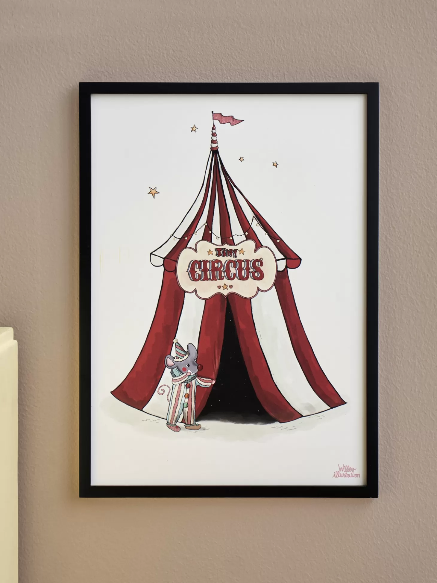 Børn Søstrene Grene Plakat Tiny Circus A3