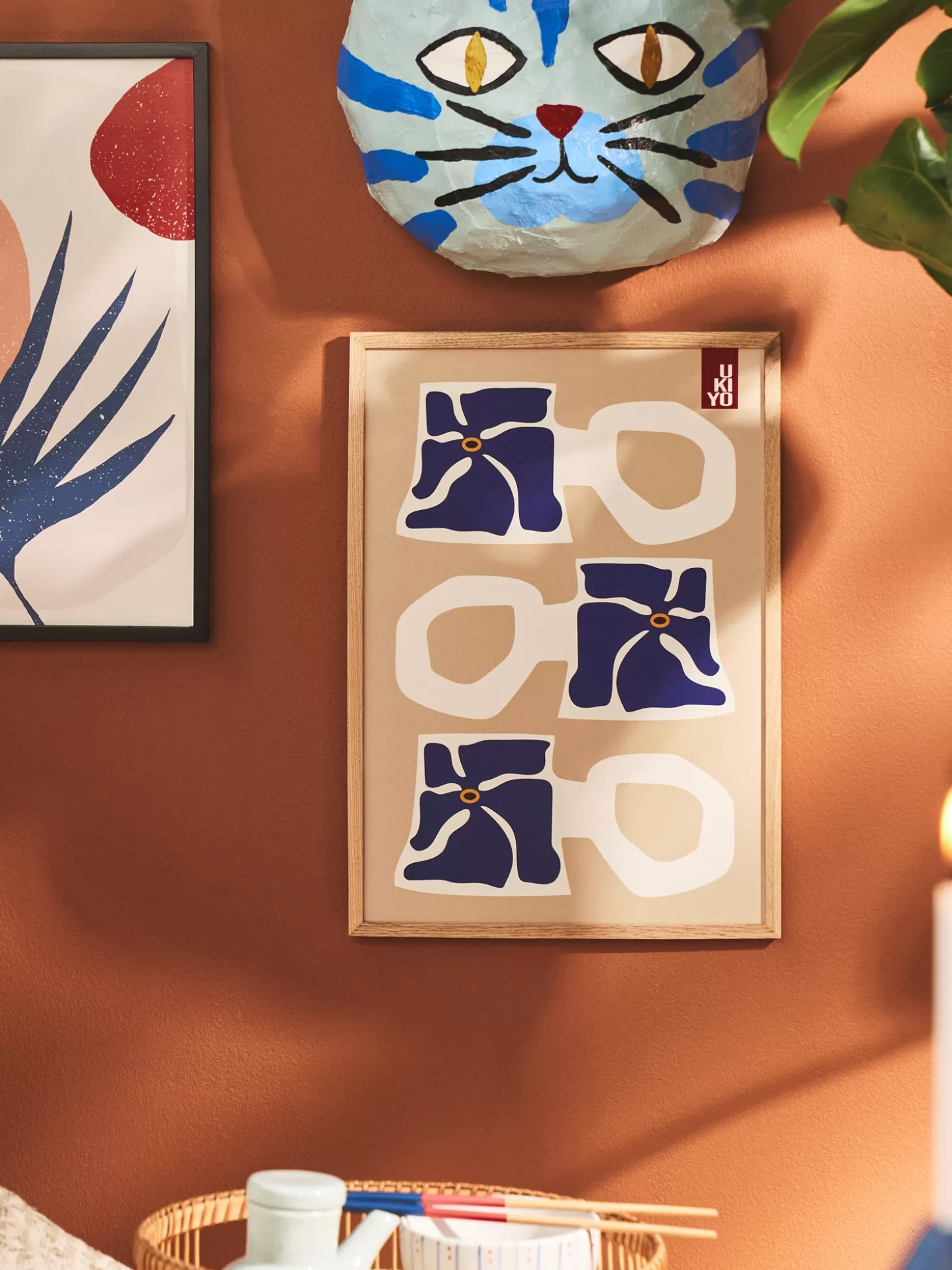 Søstrene Grene Plakat Ukiyo Mug Blue A3